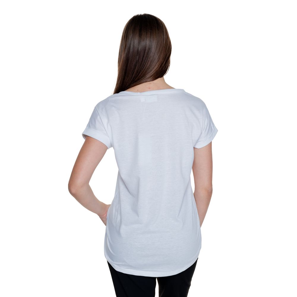 Vila Clothes White Cotton T-Shirt